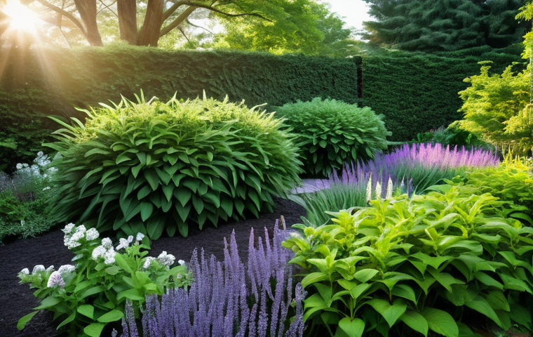정원에서 다년생 식용 식물의 심기 및 관리 실수 - Image Prompt 1: The Observant Gardener and Thriving Microclimates** 정원에서 다년생 식용 식물의 심기 및 관리 실수 - Image Prompt 1: The Observant Gardener and Thriving Microclimates**